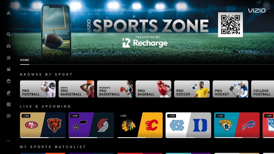Incorrect- Sports Zone Home Splash - Content