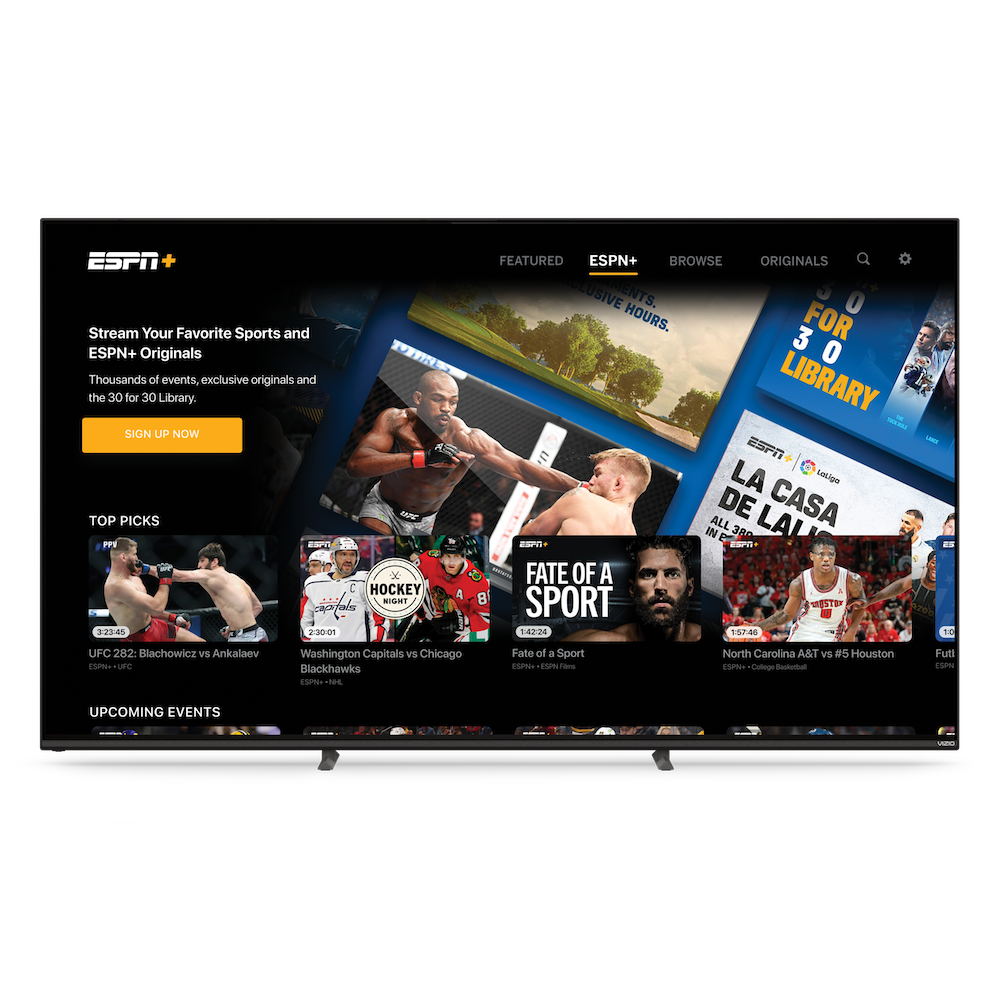 ESPN App, Including ESPN+, Now Available on VIZIO